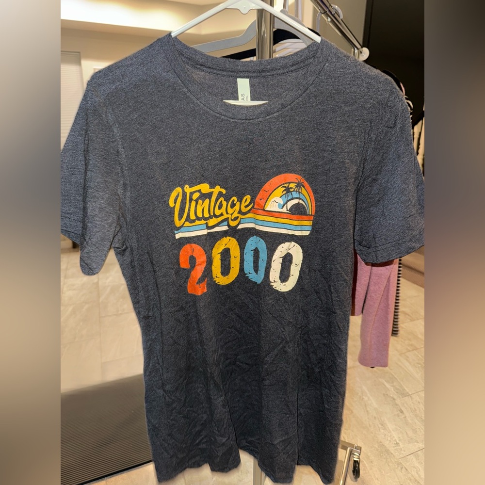 Bella Canvas Vintage 2000 Graphic Tee - Dark Gray